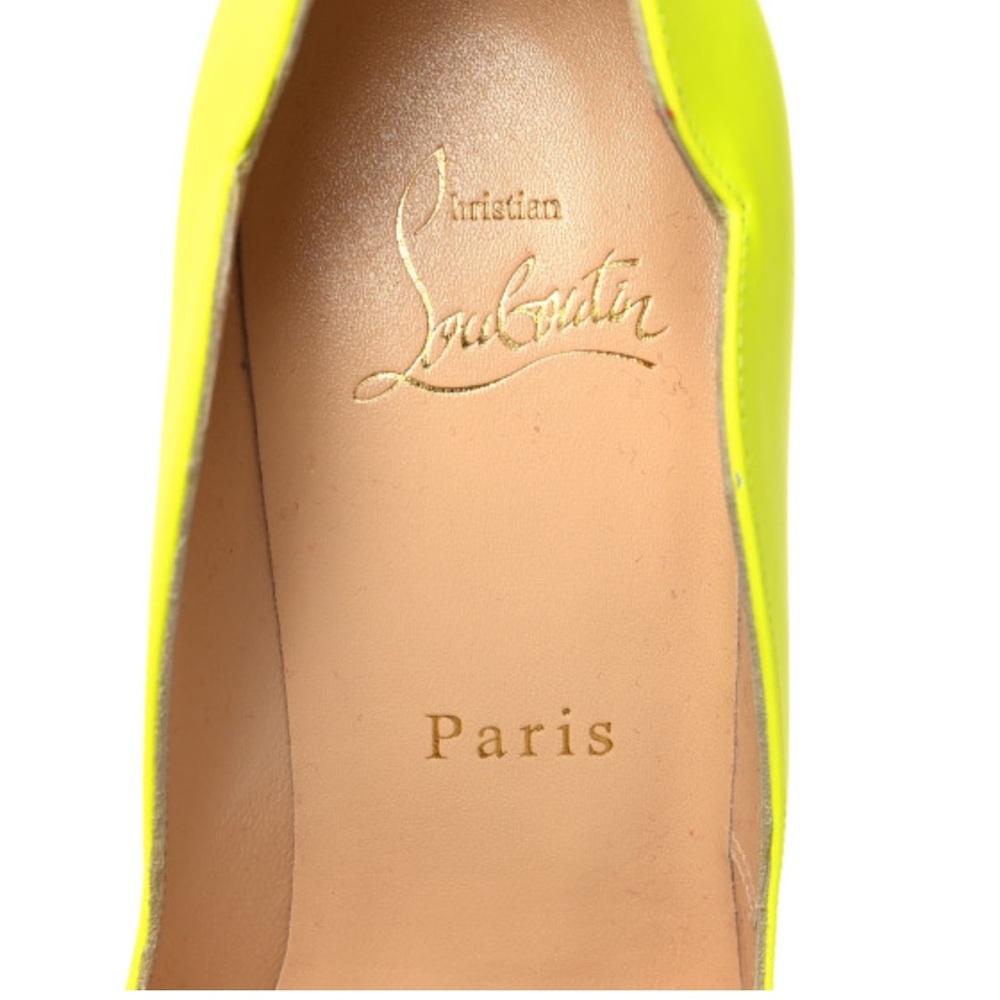 AUTHENTIC CHRISTIAN LOUBOUTIN HOT CHICK 100 FLUO MATT IN NEON - Picture 3 of 10